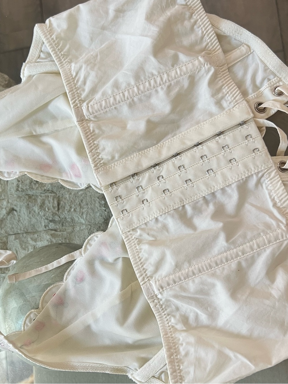 NWOT Out From Under Cowgirl Logic lace-up corset halter top - Picture 9 of 10